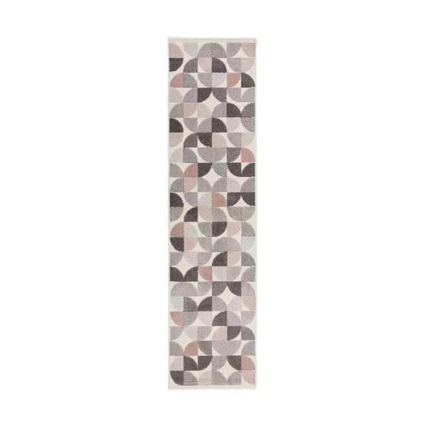 Sivo-ružový koberec Flair Rugs Alcazar, 60 x 230 cm