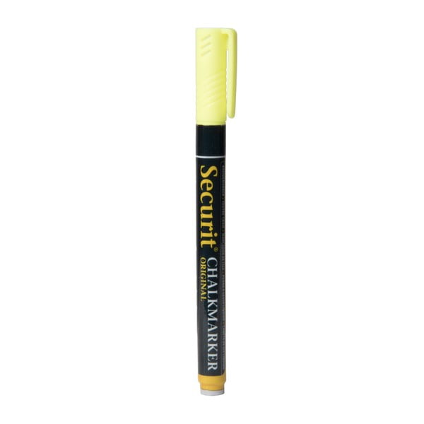 Žltá kriedová fixka na vodnej báze Securit® Liquid Chalkmarker Small