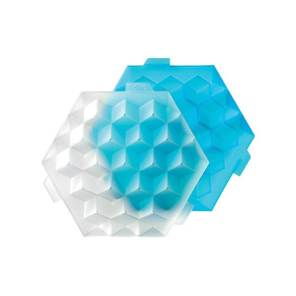 Modrá silikónová forma na ľad Lékué Ice Cube