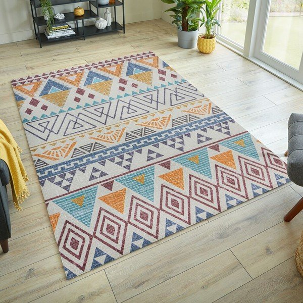 Prateľný koberec 120x170 cm MATCH LYLE AZTEC – Flair Rugs-image-1