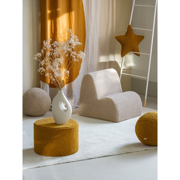 Krémové detské kresielko z textílie buklé Cloud – Wigiwama-image-1