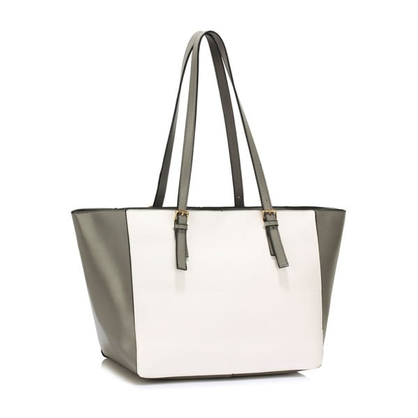 Sivo-biela kabelka L&S Bags Tremla