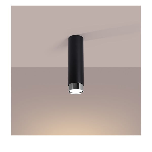 Stropné svietidlo v čierno-striebornej farbe Crown – Sollux-image-1