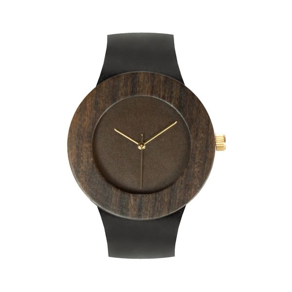 Drevené hodinky Analog Watch Co. Leather & Blackwood