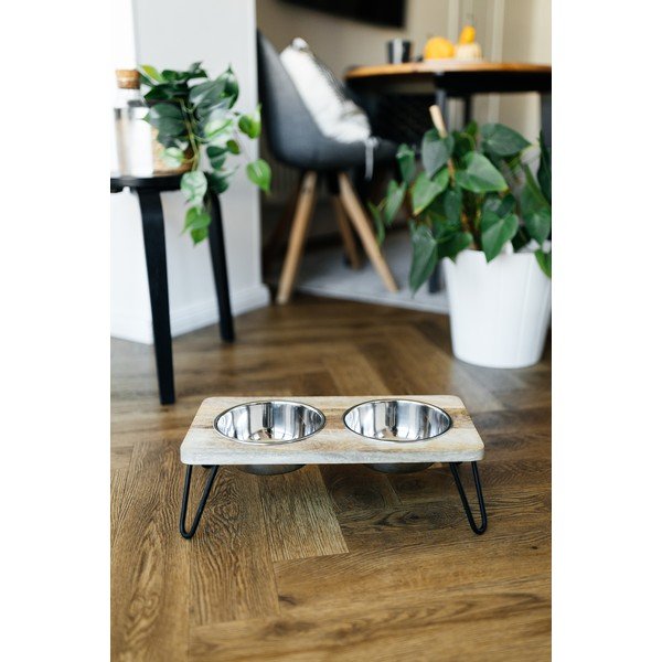 Drevená súprava misiek s podstavcom pre psa Dog Fantasy – Plaček Pet Products-image-1