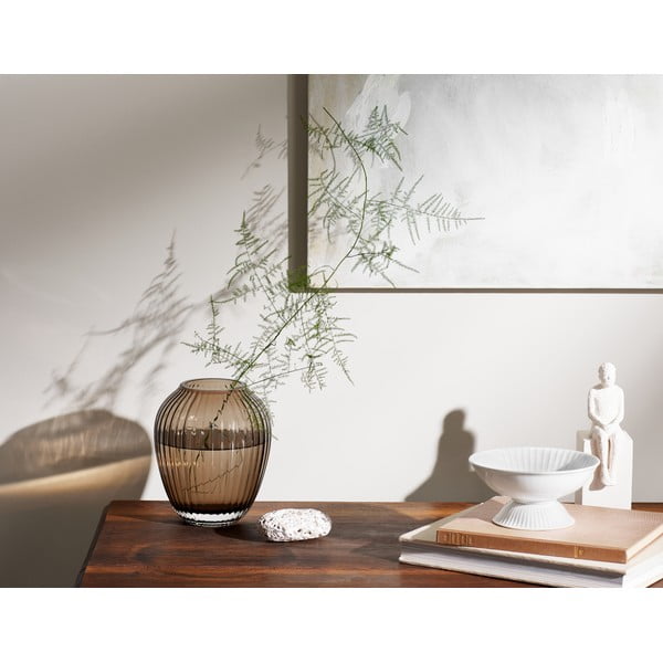 Hnedá sklenená váza Kähler Design Hammershøi, výška 18,5 cm-image-1