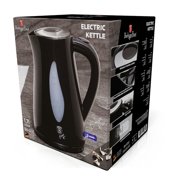 Čierna rýchlovarná kanvica 1.7 l Black Silver Collection - BerlingerHaus-image-3