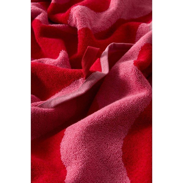 Červená/ružová bavlnená osuška 90x150 cm Waves – Jotex-image-4