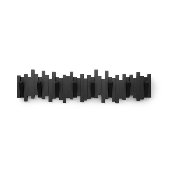 Čierny plastový nástenný vešiak 72 cm Sticks – Umbra