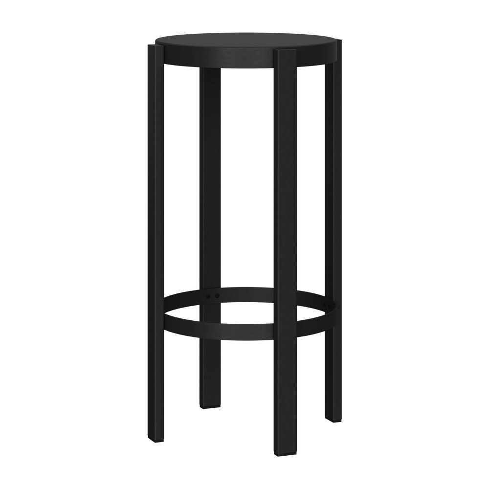 E-shop Čierna oceľová barová stolička (výška sedadla 75 cm) Doon – noo.ma