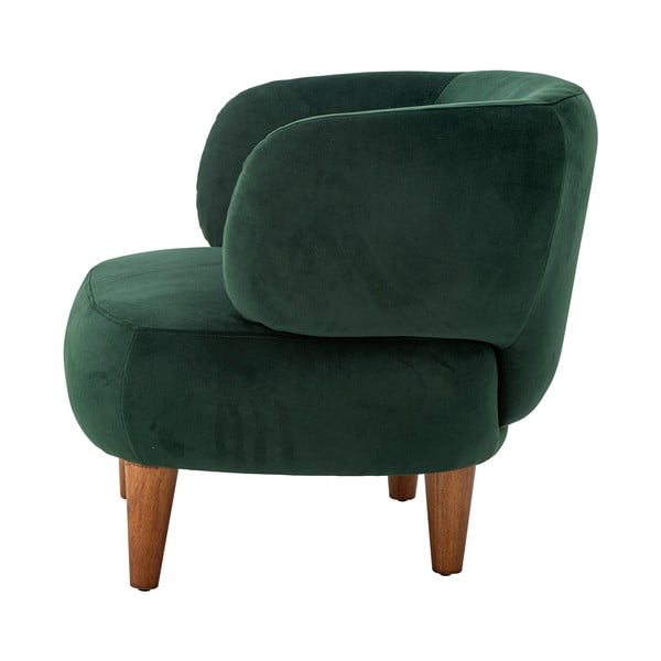 Tmavozelené zamatové kreslo ušiak Ruperta – Bloomingville-image-3