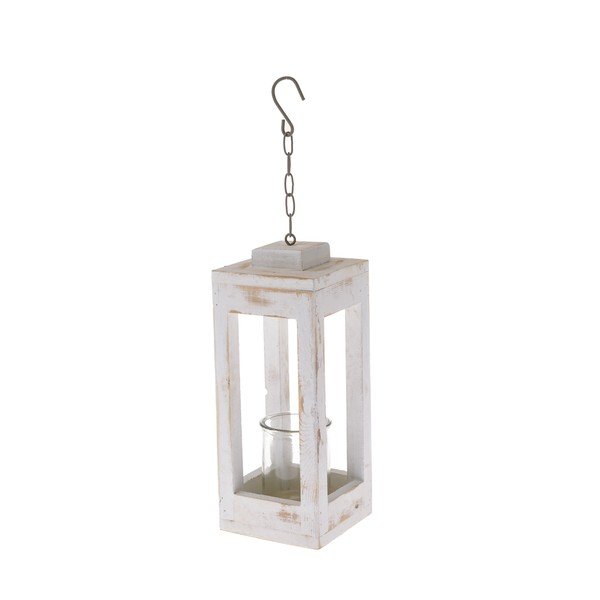 Drevený lampáš (výška 30 cm) – Dakls