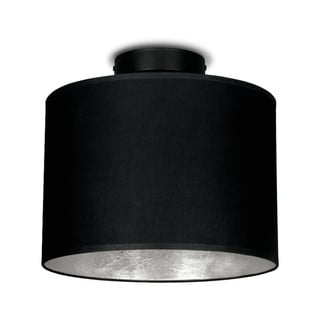 Čierne stropné svietidlo s detailom v striebornej farbe Sotto Luce MIKA, Ø 25 cm