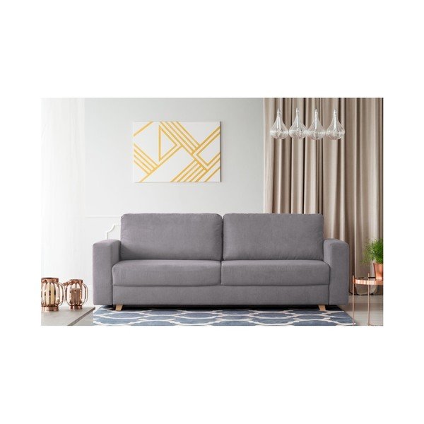 Svetlosivá trojmiestna rozkladacia pohovka Kooko Home Soul-image-4