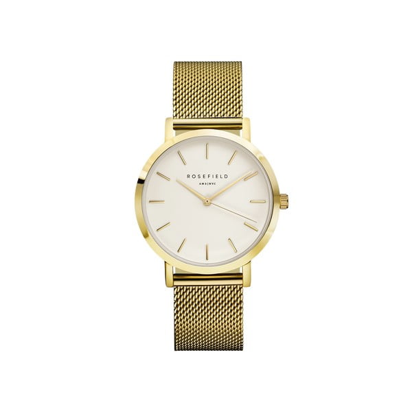 Bielo-zlaté dámske hodinky Rosefield The Mercer