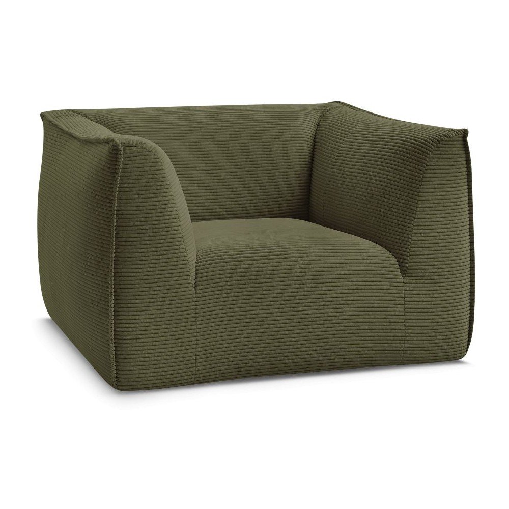 Zelené menčestrové kreslo Giorgia – Bobochic Paris