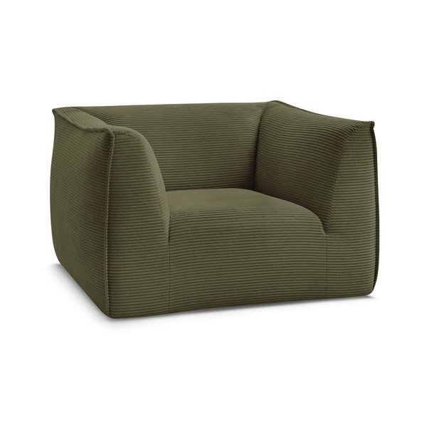 Zelené menčestrové kreslo Giorgia – Bobochic Paris