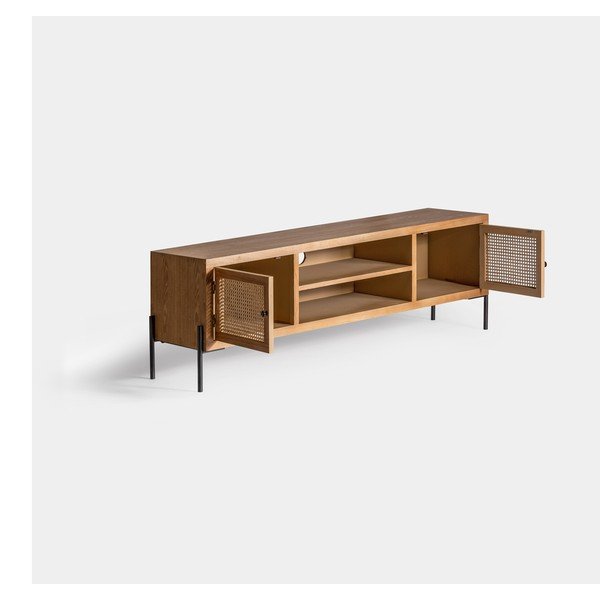 TV stolík z jedľového dreva v prírodnej farbe 150x50 cm Kenia – Burkina-image-2