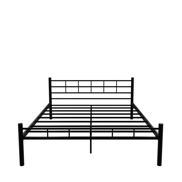 Čierna kovová dvojlôžková posteľ s roštom 160x200 cm K70 – Kalune Design-image-2