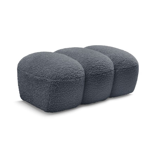 Tmavosivá podnožka z textílie buklé Hippolyte – Bobochic Paris-image-3