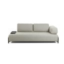 Béžovo-sivá pohovka s malým odkladacím priestorom Kave Home Compo