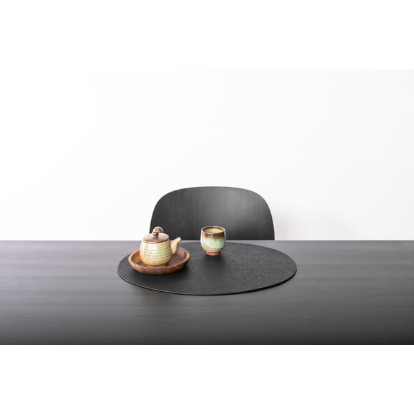 Čierne prestieranie z imitácie kože ZicZac Troja, 33 x 45 cm-image-1