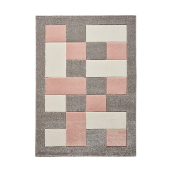 Ružovo-sivý koberec Think Rugs Brooklyn, 160 x 220 cm