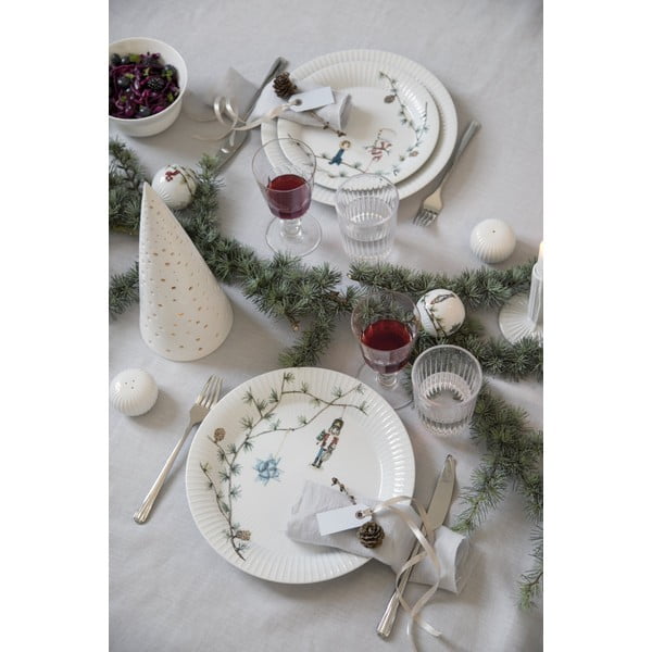 Biely porcelánový tanier s vianočným motívom ø 27 cm Hammershøi Christmas – Kähler Design-image-3