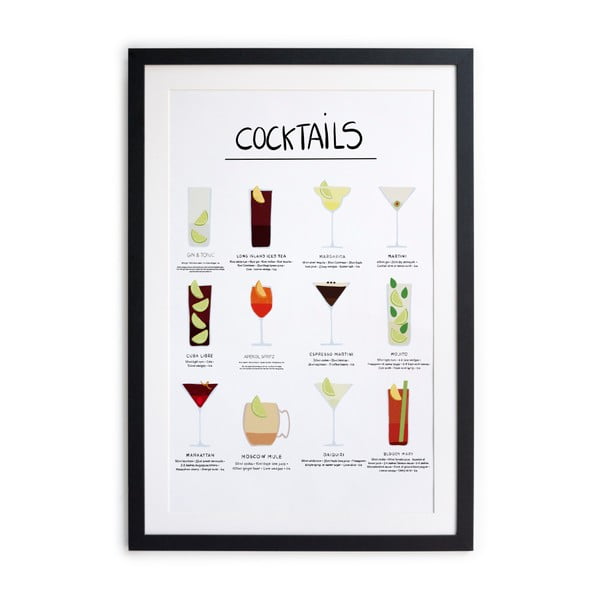 Zarámovaný plagát Really Nice Things Cocktail, 65 x 45 cm
