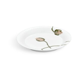 Biely porcelánový tanier Kähler Design Hammershøi Poppy, ø 19 cm