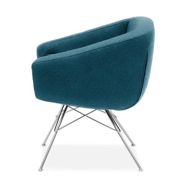 Tyrkysové kreslo Softline Aiko Felt Melange Turquoise-image-2