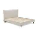 Béžová dvojlôžková posteľ Bobochic Paris Sary Dark, 180 x 200 cm