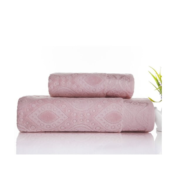 Sada uteráka a osušky Sal Pink, 50x90 cm a 70x140 cm