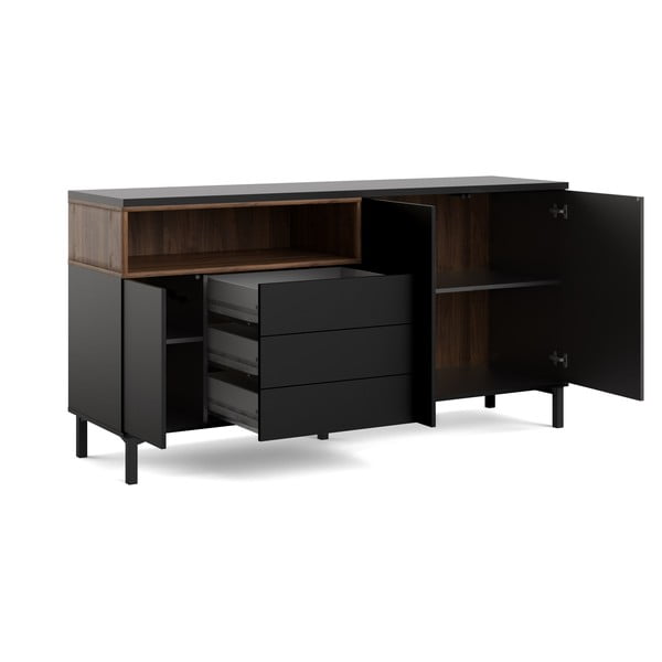 Čierna komoda 176x90x49 cm Roomers – Tvilum-image-4