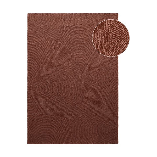 Ručne tkaný vlnený koberec v tehlovej farbe 160x230 cm Calmio – Hanse Home