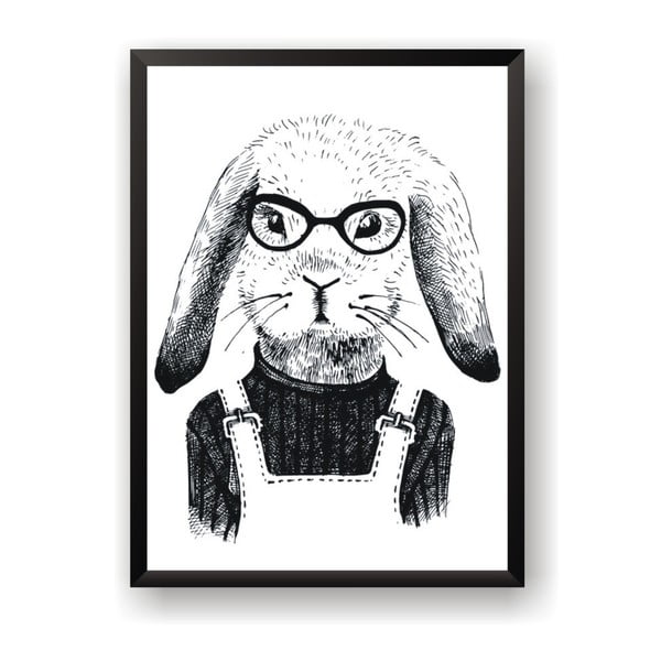 Plagát Nord & Co Hipster Rabbit, 30 x 40 cm