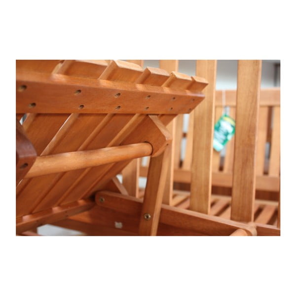 Záhradná lavica s odkladacím stolíkom z eukalyptového dreva Garden Pleasure Phuket-image-2