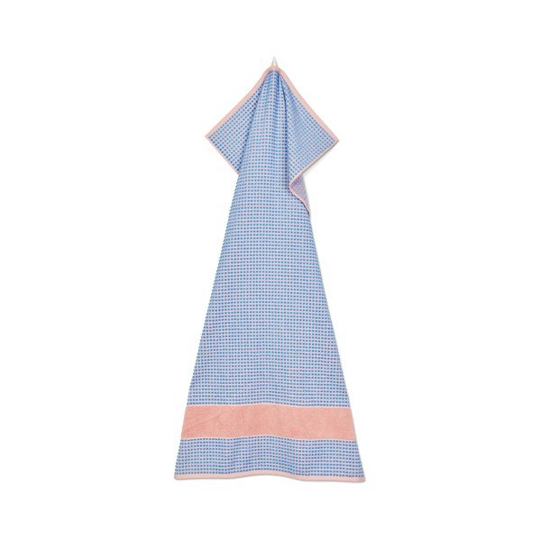 Modro-ružová froté osuška z Bio bavlny 70x140 cm Check – JUNA-image-3