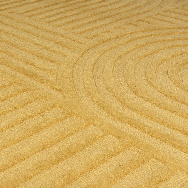 Žltý vlnený koberec Flair Rugs Zen Garden, 160 x 230 cm-image-4