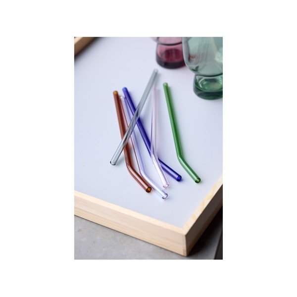 Sklenené slamky v súprave 4 ks s čistiacou kefkou – Lyngby Glas-image-2