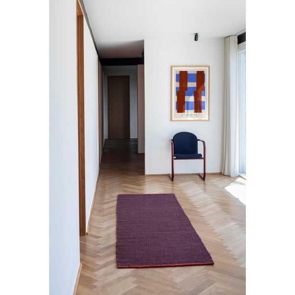 Vínovočervený jutový behúň 80x245 cm Notes – Mette Ditmer Denmark-image-1