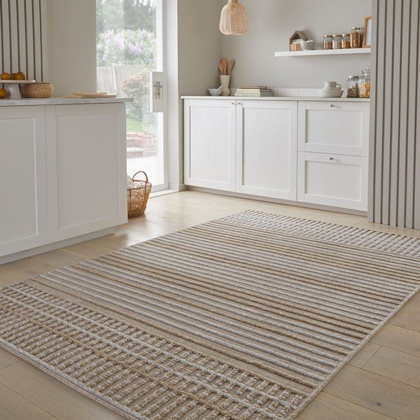 Béžový umývateľný koberec zo ženilky 200x320 cm Elton – Flair Rugs-image-1