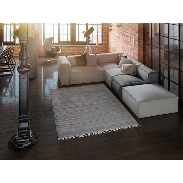 Tmavosivý vonkajší koberec z recyklovaného plastu Universal Liso, 160 x 230 cm-image-1