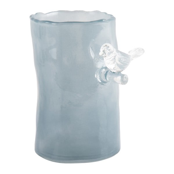 Modrá sklenená váza (výška  15 cm) Bird On Branch – PT LIVING-image-3