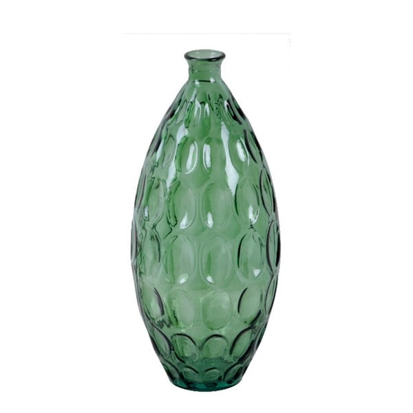 Zelená sklenená váza z recyklovaného skla Ego Dekor Dune, výška 45 cm