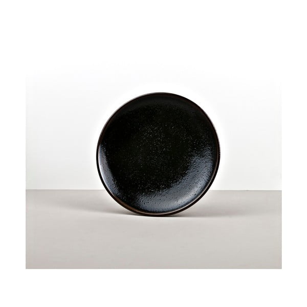 Čierny keramický tanier na předkrm Made In Japan Tenmokku, ⌀ 20 cm