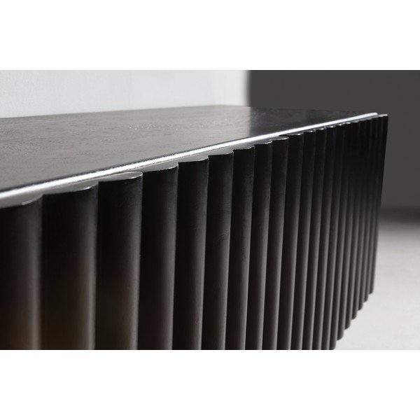 Čierny TV stolík z mangového dreva 160x55x40 cm Tamira – MOME-image-1