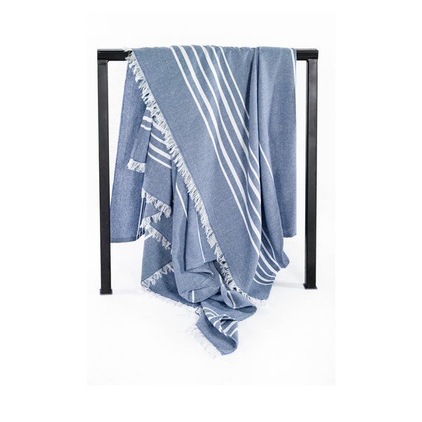 Modrá bavlnená deka 150x200 cm Solene – Tiseco Home Studio-image-3