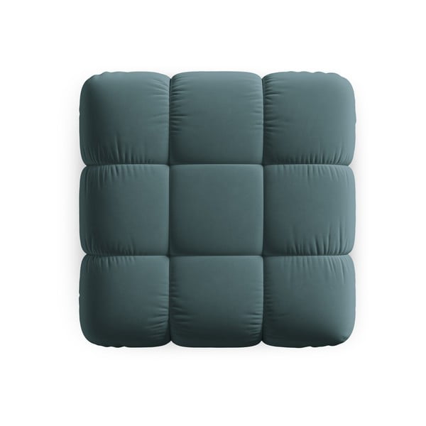 Zamatová podnožka v petrolejovej farbe Bellis – Micadoni Home-image-4