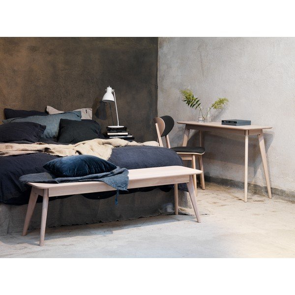 Svetlohnedá dubová stolička s čiernym sedadlom a opierkou Rowico Cato-image-4